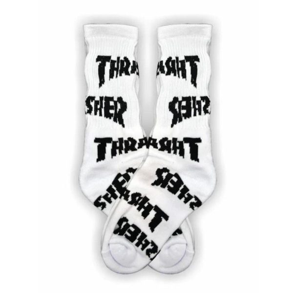 Media Caña Premium Thrasher Blanca