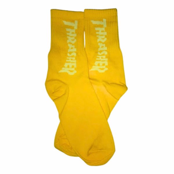 Media Caña Premium Thrasher Vertical Amarilla