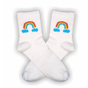 Tenis de Diseño Arcoiris Blanco