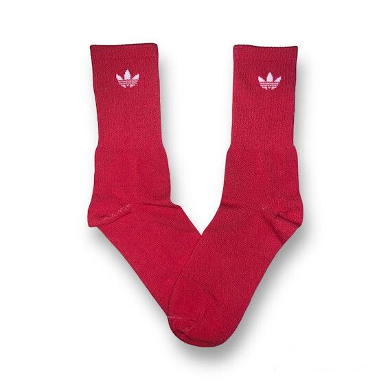 Sabueso Cuidado De confianza Media Caña Premium Adidas Clasica Rojo Logo Chico – Socks Style