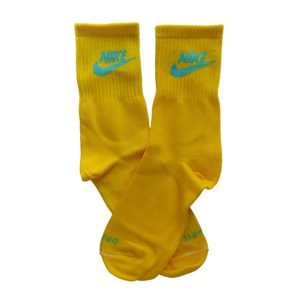 Media Caña Premium Nike Amarillo y Celeste