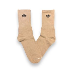 Media Caña Premium Adidas Marron Logo Chico
