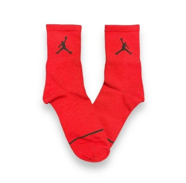Media Caña Premium Logo Jordan Roja Nba Basquet
