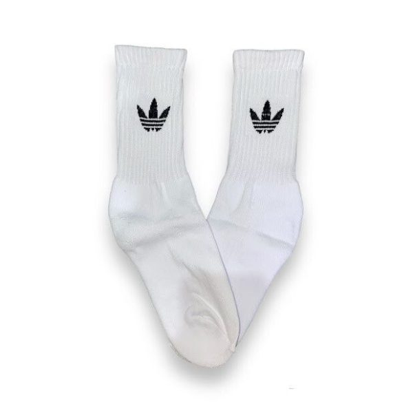 Media Caña Toalla Adidas Blanca Solo Logo