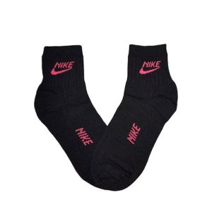Soquete Alto Nike Negro Pipeta Rosa