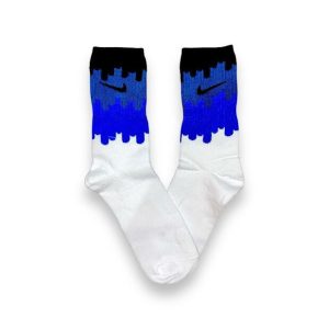 Media Caña Premium Nike Derretido Azul