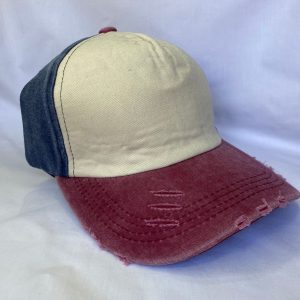 Gorra Vintage Beisbol Bordo y Azul
