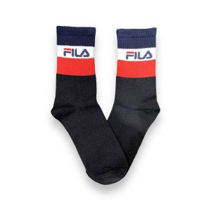 Media Caña Premium Fila Azul Rojo y Negra