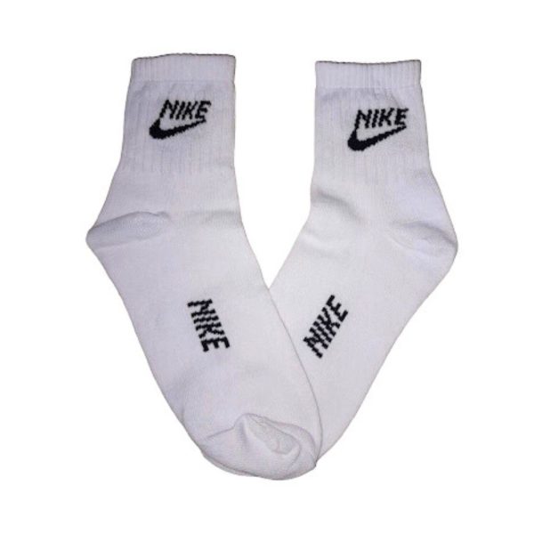 Soquete Alto Nike Blanco Pipeta Negra