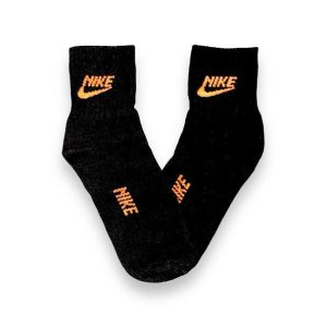 Soquete Alto Nike Negro Pipeta Naranja