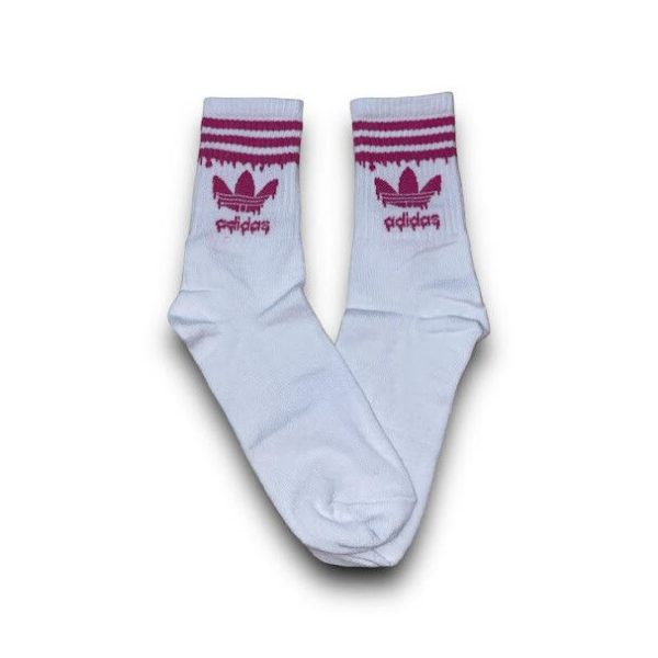 Media Caña Premium Adidas Derretido Rosa