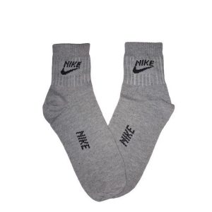 Soquete Alto Nike Gris Pipeta Negra