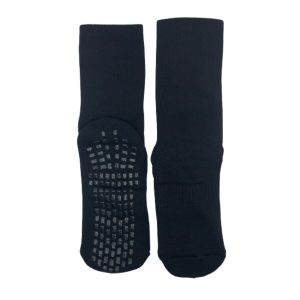 Media Caña Antideslizante Negra Lisa