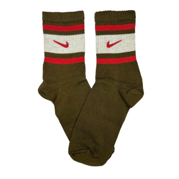 Media Caña Premium Nike Marron, Beige y Rojo 2