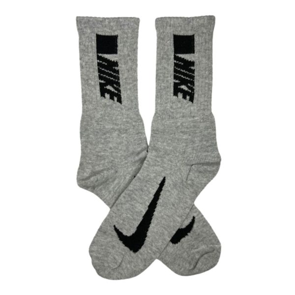 Media Caña Premium Nike Cuadrado Gris