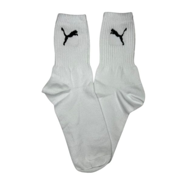 Media Caña Premium Puma Blanca