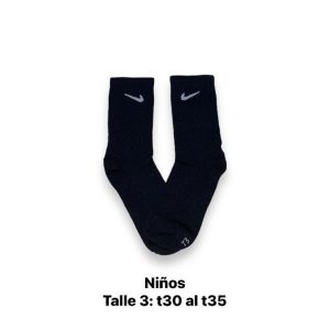Media Caña Kids Nike Negra Talle 3