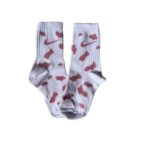 Media Caña Kids Nike Blanca Vaca Rosa Talle 3