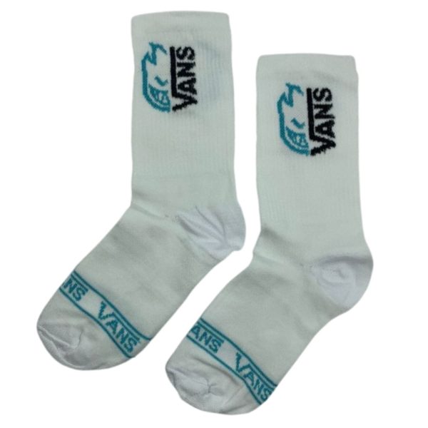Media Caña Premium Vans Blanca Spitfire Azul