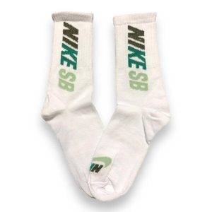 Media Caña Premium Nike SB Blanca y Verde