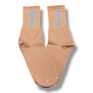 Media Caña Premium Supreme Marron y Celeste