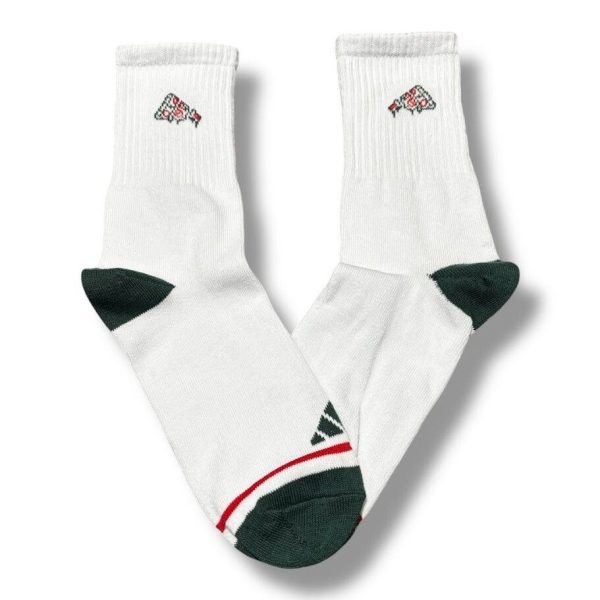 Media Caña Premium Adidas Pizza Blanca