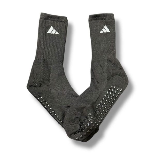 Media Caña Antideslizante Cuadrado Adidas Minimal Negra