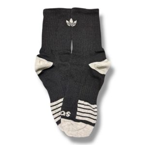 Media Caña Premium Adidas Logo Chico Frente Negra