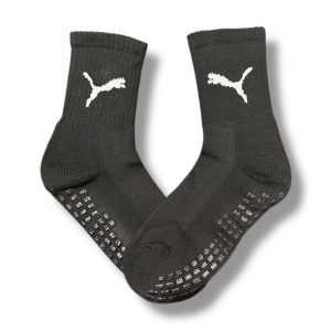 Media Caña Antideslizante Cuadrado Puma Negra