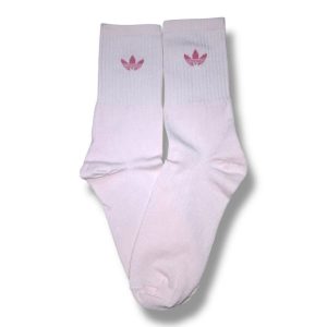 Media Caña Premium Adidas Logo Chico Rosa