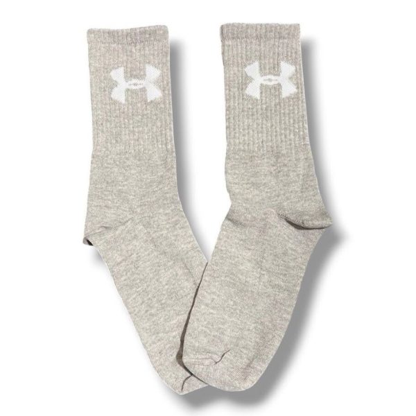 Media Caña Premium Under Armor Gris