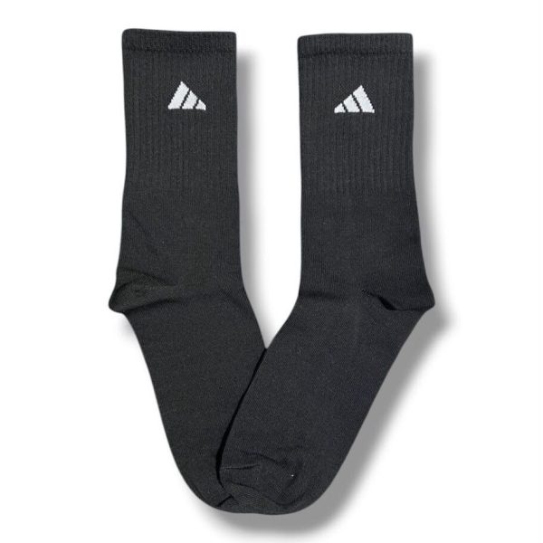 Media Caña Premium Adidas Clasica Negra Minimal