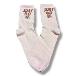 Media Caña Premium Nike Just Do It Crema