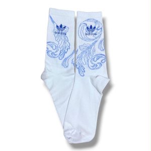 Media Caña Premium Adidas Azure Dragon Blanca