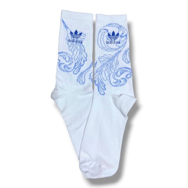 Media Caña Premium Adidas Azure Dragon Blanca