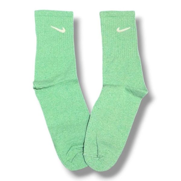 Media Caña Premium Nike Verde Pipeta Blanca